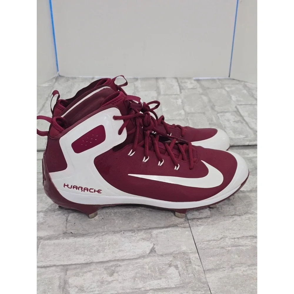 Nike Alpha Huarache Men's 13.5 Elite Metal Baseball Cleats Red 923428-612 Maroon